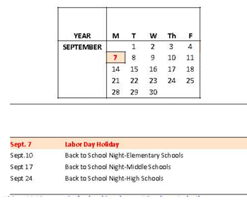 District School Academic Calendar for Doyle Park Elementary for September 2026