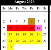 District School Academic Calendar for Lewis Opportunity for August 2026