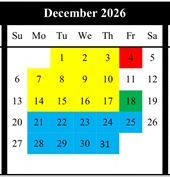 District School Academic Calendar for Lewis Opportunity for December 2026
