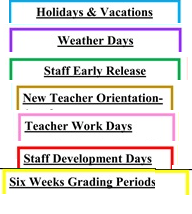 District School Academic Calendar Legend for Lewis Opportunity