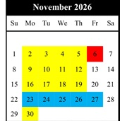 District School Academic Calendar for Lewis Opportunity for November 2026