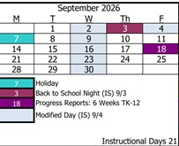 District School Academic Calendar for Mac Arthur Fundamental Intermediate for September 2026