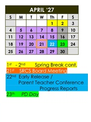 District School Academic Calendar for Santa Rosa Elem for April 2027