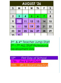 District School Academic Calendar for Santa Rosa Elem for August 2026