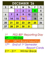 District School Academic Calendar for Santa Rosa Elem for December 2026