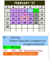 District School Academic Calendar for Santa Rosa Elem for February 2027