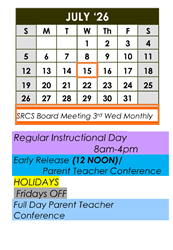 District School Academic Calendar for Santa Rosa Elem for July 2026