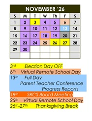 District School Academic Calendar for Santa Rosa Elem for November 2026