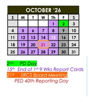 District School Academic Calendar for Santa Rosa Elem for October 2026