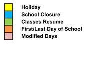 District School Academic Calendar Legend for Cajon Park Elementary