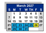 District School Academic Calendar for Cajon Park Elementary for March 2027
