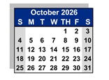 District School Academic Calendar for Cajon Park Elementary for October 2026
