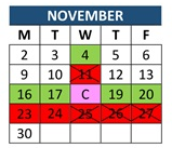 District School Academic Calendar for Bouquet Canyon Elementary for November 2026