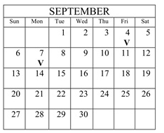 District School Academic Calendar for Catons Chapel Elementary for September 2026