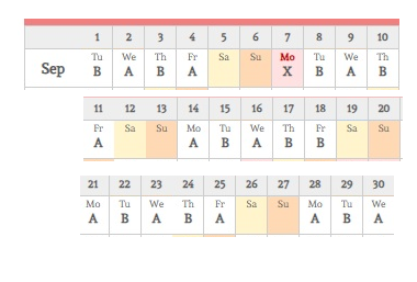 District School Academic Calendar for Ashman School for September 2026