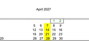 District School Academic Calendar for Richmond Elementary for April 2027