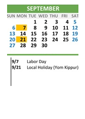 District School Academic Calendar for Apollo High (CONT.) for September 2026
