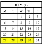 District School Academic Calendar for Midway Elementary for July 2026