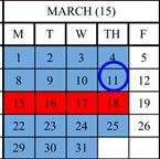 District School Academic Calendar for Midway Elementary for March 2027