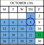 District School Academic Calendar for Midway Elementary for October 2026