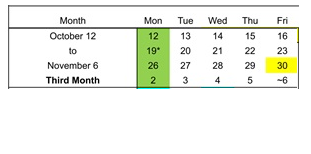 District School Academic Calendar for Bayside Elementary for October 2026
