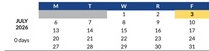 District School Academic Calendar for Baden High (CONT.) for July 2026