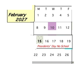 District School Academic Calendar for Sanpete Academy for February 2027