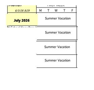 District School Academic Calendar for Sanpete Academy for July 2026