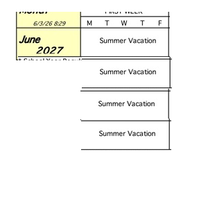 District School Academic Calendar for Sanpete Academy for June 2027