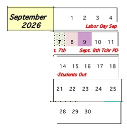 District School Academic Calendar for Sanpete Academy for September 2026