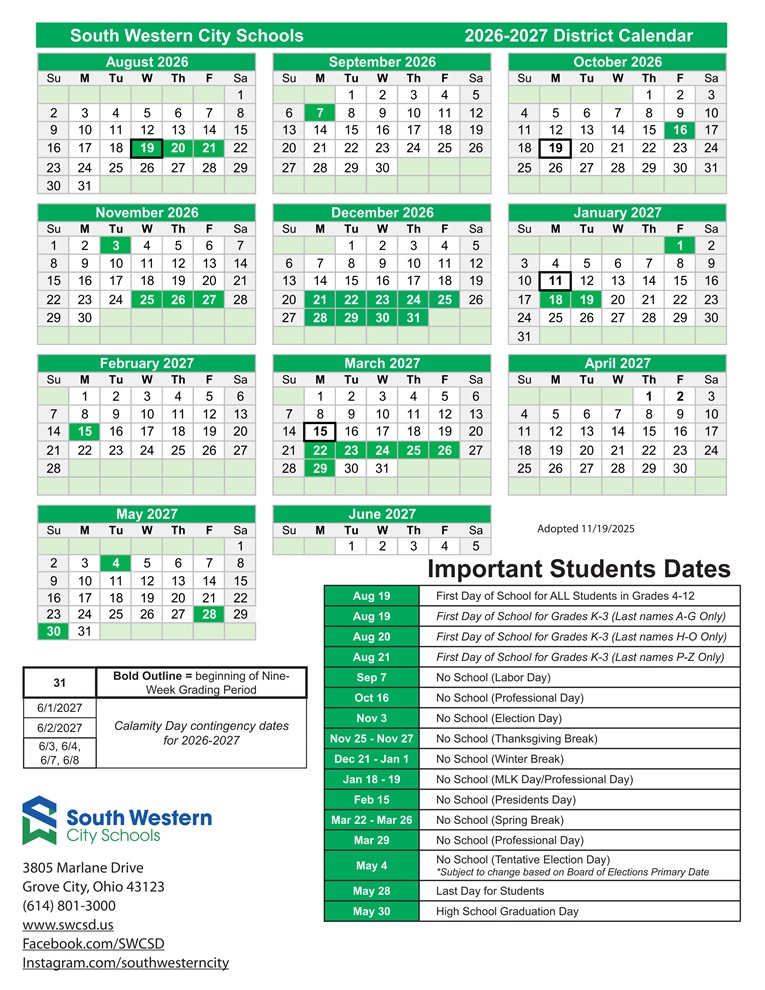 District School Academic Calendar Legend for Buckeye Woods Elementary School
