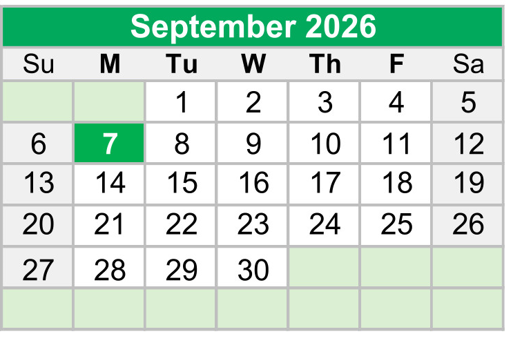 District School Academic Calendar for Buckeye Woods Elementary School for September 2026