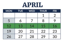 District School Academic Calendar for Chase Middle School for April 2027
