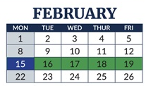 District School Academic Calendar for Chase Middle School for February 2027