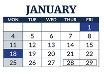District School Academic Calendar for Chase Middle School for January 2027