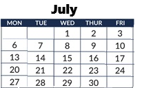 District School Academic Calendar for Chase Middle School for July 2026