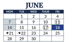 District School Academic Calendar for Chase Middle School for June 2027