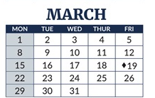 District School Academic Calendar for Chase Middle School for March 2027