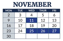 District School Academic Calendar for Chase Middle School for November 2026