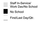 District School Academic Calendar Legend for Dennis Elementary West