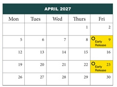 District School Academic Calendar for Elizabeth Page Elementary School for April 2027