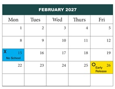 District School Academic Calendar for Elizabeth Page Elementary School for February 2027