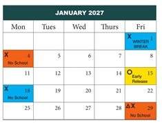 District School Academic Calendar for Elizabeth Page Elementary School for January 2027
