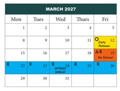 District School Academic Calendar for Elizabeth Page Elementary School for March 2027