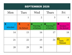 District School Academic Calendar for Elizabeth Page Elementary School for September 2026