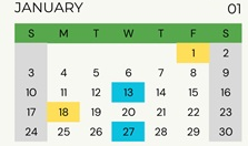 District School Academic Calendar for Elm Hill School for January 2027