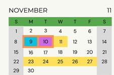 District School Academic Calendar for Elm Hill School for November 2026