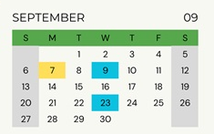 District School Academic Calendar for Elm Hill School for September 2026
