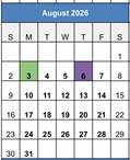 District School Academic Calendar for Indian Springs Elementary for August 2026