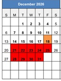 District School Academic Calendar for Indian Springs Elementary for December 2026